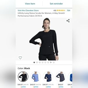 Scrub long sleeve top